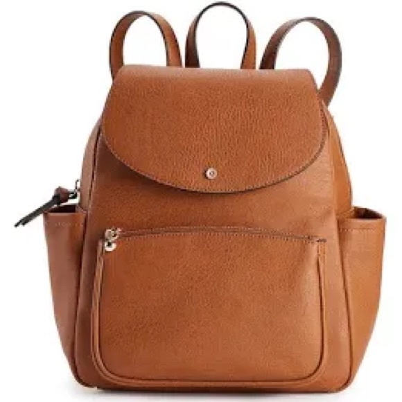 LC Lauren Conrad Handbags - LC Lauren Conrad Kate Flap Backpack in Saddle